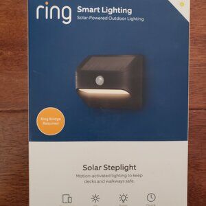 NEW Ring Smart Lighting Solar Steplight Motion Activated Outdoor Black